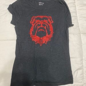 Girls Georgia Bulldog tee sz MEDIUM(8-10)